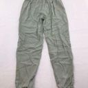 Ban Jara  Womens Size XS Linen Blend Envelope Waist Jogger Style Pants Pale Green Photo 2