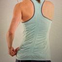 Lululemon  Mint and Gray Striped Tank Top Photo 2