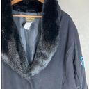 Bob Mackie  Art Women Faux Fur Jacket Large Rooster Black Embroidered Pennylane Photo 3