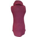 Tahari  Maroon Turtleneck Sleeveless Tunic Sweater Wool & Yak Hair Blend Size M Photo 2