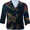 Caribbean Joe  Let Go Tropical Print 3/4 Length Sleeve Fitted Button Up Shirt Photo 0