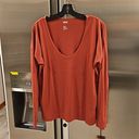 Girlfriend Collective 💕💕 Sleep Long Sleeve Tee ~ Dusk Red Large L NWT Photo 7