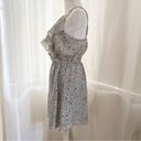 BCBGeneration BCBG Grey/Blue Confetti Splashed Cross Front Mini Size Medium Photo 5