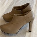 Me Too ❤️3/$20 Sale!❤️  “Laser” Beige Taupe Heeled Booties 10M Photo 4