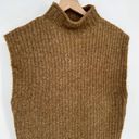 Madewell NEW  Stimpson Sweater Vest Chunky Wool Blend Mock Neck Brown Women's S Photo 2