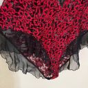 Lane Bryant  Intimates red black lace ruffle Teddy bodysuit lingerie 2X Photo 3