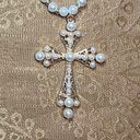 Boutique Beautiful Faux Pearl & Gold Cross Necklace Photo 1