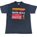 Coca-Cola Vintage 90s  Olympic Torch Relay Black Graphic T-shirt Photo 0