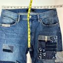 Ralph Lauren Lauren  Patchwork Straight Tapered Mid Rise Bluestone Wash Jeans 8 Photo 3