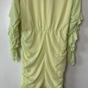 NBD Revolve Indira Ruched Ruffle Chiffon Mini Dress Yellow Sz Small Photo 14