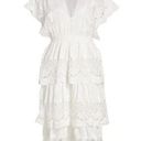 Farm Rio NWT  Richelier Midi in Off-white Lace Tiered Ruffle Dress XS $280 Photo 0