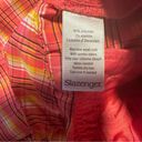 Slazenger  Women's Plaid Golf Shorts  Pink Orange Yellow Black Size 6 Bermuda Photo 4