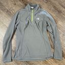 The North Face  Fleece Women Small Petite Gray Green Half Zip Lots Of 2 Pullover Photo 1