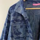 Woman Within  Blue Camouflage Lightweight Cotton Utility Jacket Top  L 18 20 Photo 3