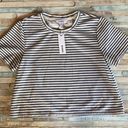 BB Dakota  Sparkly Blue/White Striped Swing shirt Photo 0