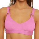 Bubblegum Isabella Rose Maza Textured Bikini Top Bralette Style  Pink Size Small Photo 0