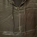 ZARA  Khaki Satin Front Pouch Pocket High Collar Adjustable Hood Jacket Size XL Photo 10