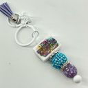 The Bar Keychain purse charm Beaded Keychain For Women,  Keychain, Silicone bead keyc Photo 3