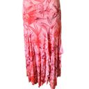 Serendipity  (vintage) Hawaiian pink floral stretch ruffle maxi dress beach cover Photo 8