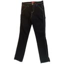 Dickies  Women's Carpenter Jeans (J1080FB) Black Contrast Stitch Size 7/28 Photo 2