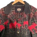 Krass&co County Clothing  Sherpa Fleece Cropped Jacket Boho Western Moose Size Medium Photo 4