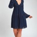 lulu’s wistful moments lace swiss dot dress navy NWT Blue Photo 6