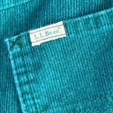 L.L.Bean  Vintage Corduroy Midi Skirt A-Line High Waist in Teal Green, Medium Photo 4