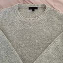 Banana Republic White Oversized Cotton Blend Crewneck Sweater, size S Photo 6