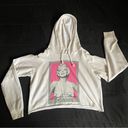 Marilyn Monroe  White Large Cropped Hoodie Photo 0