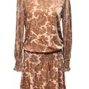 Parker Carmindy Dress Apricot Burnout Sheer Velvet Floral Smocked Mini Dress S Photo 1