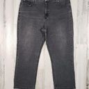 Riders By Lee  Stone Washed Black Denim Relaxed Cropped Jeans Women's Size 18P Photo 0