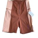 Lululemon  Women’s 2 Hike To Swim Biker Shorts Brown Tan Colorblock Athletic New Photo 0