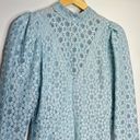 WAYF  Elan Lace Puff Sleeve Mini Blue Dress Size Small Photo 3