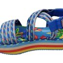 Farm Rio  Blue macaw platform sandals 8 NWT Photo 2