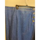 American Vintage Vintage Deadstock Blue Denim Midi Length A-Symmetrical Skirt Plus Size 26W Photo 5