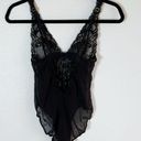 Natori Feather Lace Unlined Bodysuit Black Sz Small Photo 3