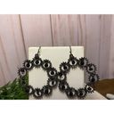 Black Bead Black-Tone with  Wire circle Earrings Photo 3