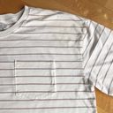 Time And Tru  Striped Short Sleeve Tee, Cream, Tan, Size 3XL Photo 4