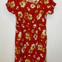 Orange Creek  Los Angeles Floral Midi Dress Linen Boho Sz M Women’s Summer Photo 0