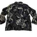 Christopher & Banks  Black Floral Tapestry Blazer Jacket Size Medium EUC Brocade Photo 6