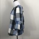 Ro & De Ro De Top Blue Plaid Bow Back Blouse Photo 3