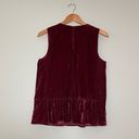 J.Crew  Factory Drapey Velvet Peplum Top Photo 3