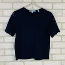 Draper James  Navy Lace Short Sleeve Tee Size S Photo 0