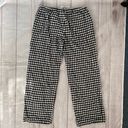 Ralph Lauren women M 100% cotton pull on plaid pj pants black & white Photo 8