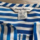 Tommy Bahama  Striped Silk Front Tie Tank. Size XS. Blue and white Photo 3