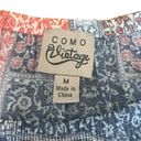 Como vintage  Lightweight Patchwork Floral Boho Tunic Dress Bell Sleeves Size M Photo 4