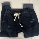 One Teaspoon NEW Size XS Womens  Fox Black Shabbies Drawstring Boyfriend Jeans Photo 7