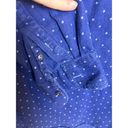 Krass&co Lauren Jeans . Size Medium Denim Chambray V Neck Tunic Polkadot Classic Photo 5