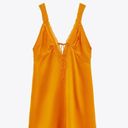 ZARA Orange Satin Dress Photo 0