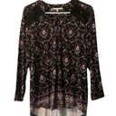 DanielRainn Anthropologie Floral Crochet Blouse Size Medium Boho Peasant Cottage Photo 0